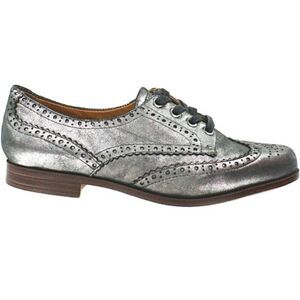 Earthies Silver Brogue Women's Shoes